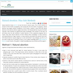 Natural abortion: Nine Safe Methods