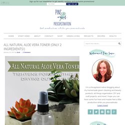 All Natural Aloe Vera Toner (Only 2 Ingredients!)