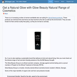 Get a Natural Glow with Glow Beauty Natural Range of Cosmetics