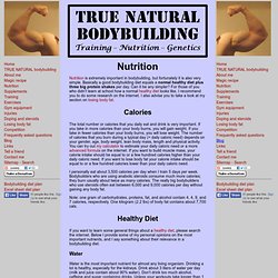 True Natural Bodybuilding: diet and nutrition to build muscle mass.