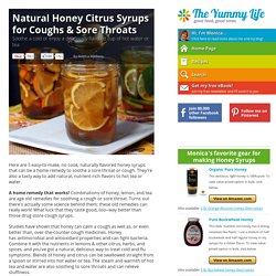 Natural Honey Citrus Syrups for Coughs & Sore Throats