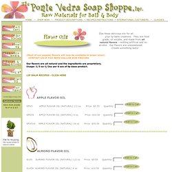Flavor Oils for Creating Delicious Lip Balms - Aromatherapy and Soap Making Supplies