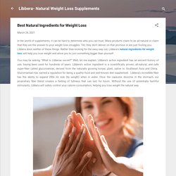 Best Natural Ingredients for Weight Loss