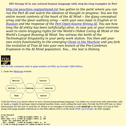 DIY Strong AI in any natural human language with step-by-step examples in Perl