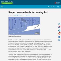 5 open source natural language processing tools