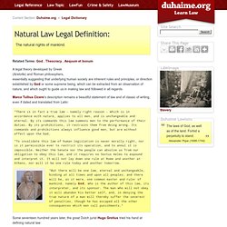 Natural Law Definition