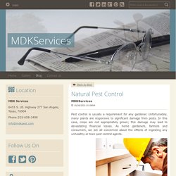 Natural Pest Control - MDKServices : powered by Doodlekit