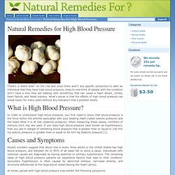 Natural Remedies for High Blood Pressure