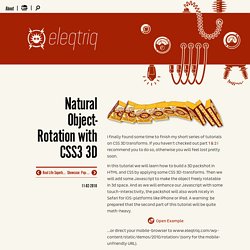 Natural Object-Rotation with CSS3 3D