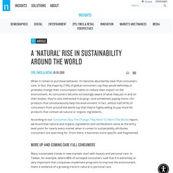 A ‘Natural’ Rise in Sustainability Around the World – Nielsen