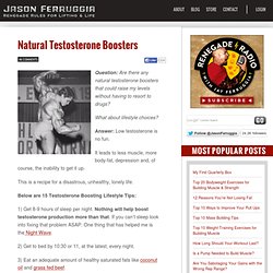 Natural Testosterone Boosters - How to Build Muscle