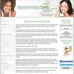 Natural treatment for PCOS