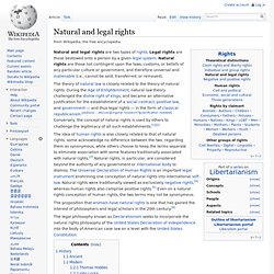 Natural and legal rights