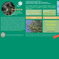 Serena bases de données naturalistes nature faune flore référentiel taxonomique documentation
