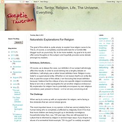 Naturalistic Explanations For Religion
