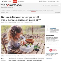 Nature à l’école : le temps est-il venu de faire classe en plein air ?