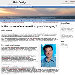 Is the nature of mathematical proof changing? « Math Drudge