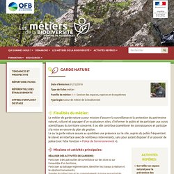 Métiers biodiversité