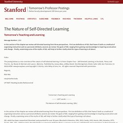 The Nature of Self-Directed Learning