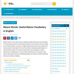 Nature Vocabulary in English