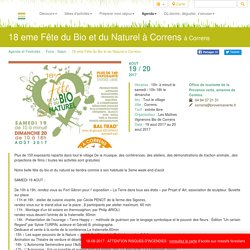 18 eme Fête du Bio et du Naturel à Correns : Foire - Salon à Correns (19 aout 2017 au 20 aout 2017)