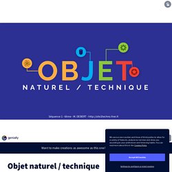 Objet naturel &#x2F; technique by M. DEBERT on Genially