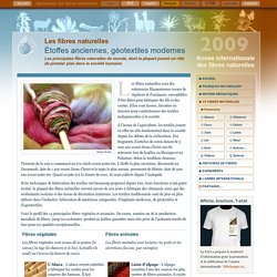 Les fibres naturelles