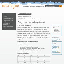 naturfag.no: Bingo med periodesystemet