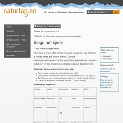 naturfag.no: Bingo om kjemi