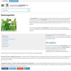 Naturopathie - Présentation