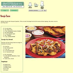 Navajo Tacos - Recipes at Penzeys Spices