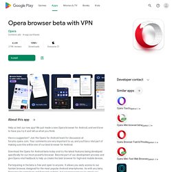 Opera browser beta