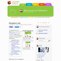 Navigateur web — Wikimini, l'encyclopédie pour enfants