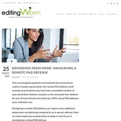 Defending from Home: Navigating a Remote PhD Defense