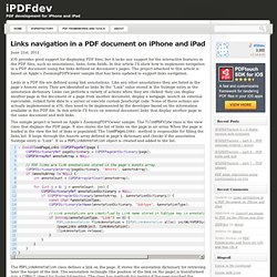 Links navigation in a PDF document on iPhone and iPad « iPDFdev - PDF development for iPhone and iPad