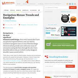 Navigation Menus: Trends and Examples