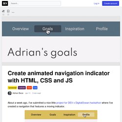 Create animated navigation indicator with HTML, CSS and JS - DEV Community