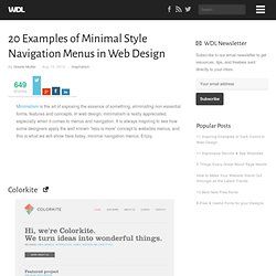 20 Examples of Minimal Style Navigation Menus in Web Design