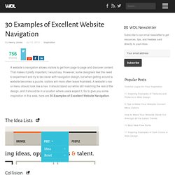 30 Examples of Excellent Website Navigation