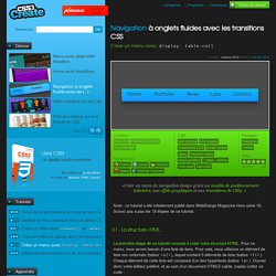 Navigation à onglets fluides avec les transitions CSS - Créer un menu avec display: table-cell