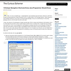 Eclipse Shortcuts