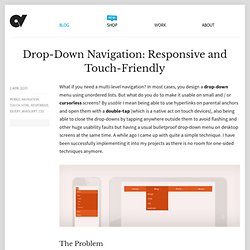 Drop-Down Navigation: Responsive and Touch-Friendly · Osvaldas Valutis