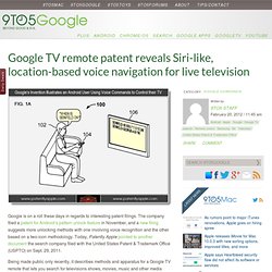Google TV remote patent reveals Siri-like, location-based voice navigation for live television