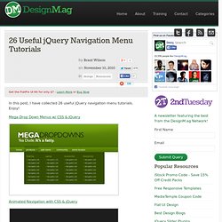 25 jQuery Tutorials for Improved Navigation Menus