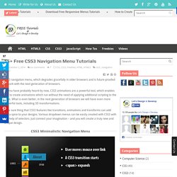 15+ Free CSS3 Navigation Menu Tutorials - Let's Design n Develop