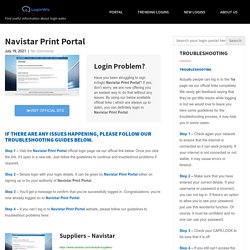 Navistar Print Portal - Login Wiz