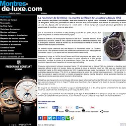 La Navitimer de Breitling : la montre préférée des aviateurs depuis 1952
