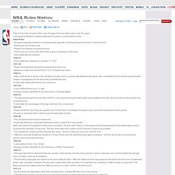 NBA Rules History