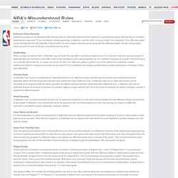 NBA.com - NBA’s Misunderstood Rules