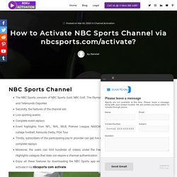 Nbcsports com activate